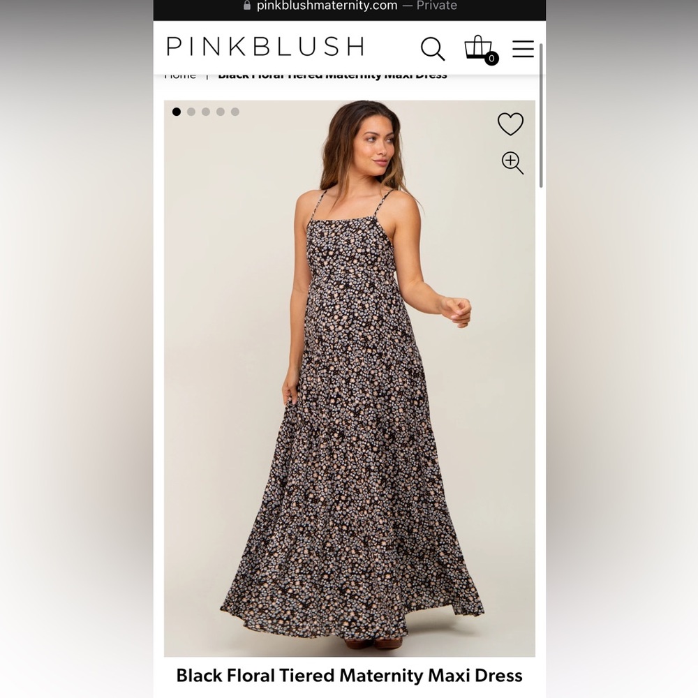 Black Floral Tiered Maxi Dress